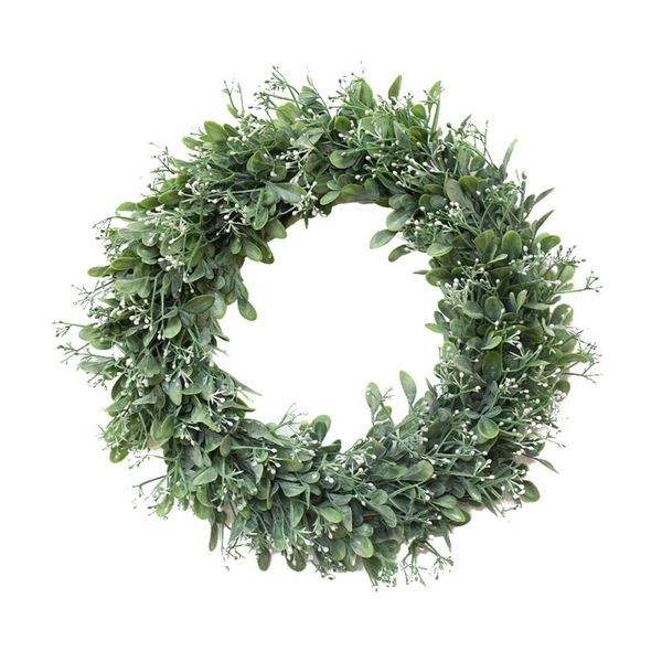 

ary wreaths green leaves artificial door wreath meadow flower outside decor