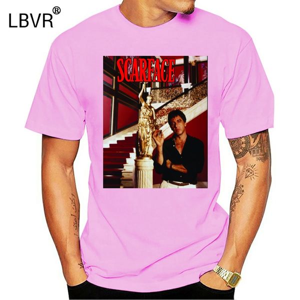 

funny men t shirt women novelty tshirt scarface statue stairs slim fit t-shirt