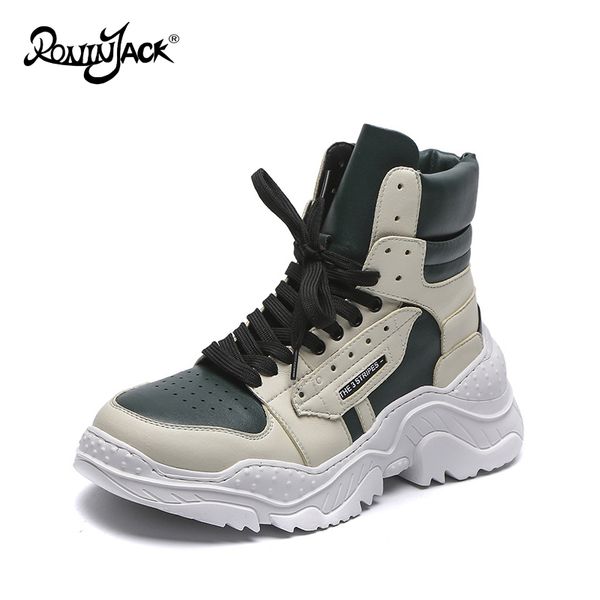 

boots men's high sneakers winter fashion leather plush trend man casual shoes outdoor warm non-slip men fur, Black