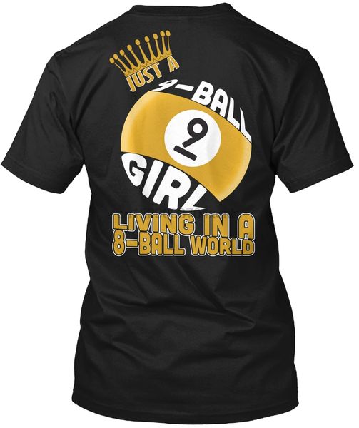

men t shirt pool just a 9-ball girl women tshirt