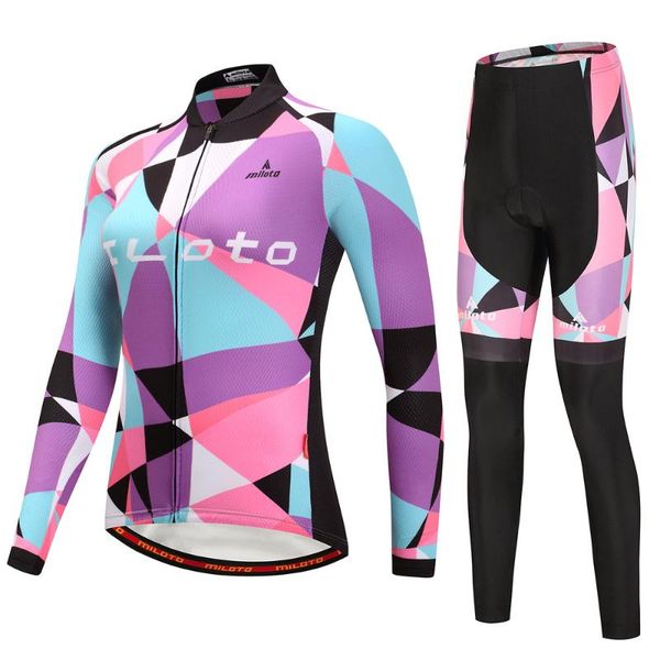 

racing sets rcc team 2021 breathable cycling clothes set long sleeve summer jersey suit outdoor bike mtb clothing paded raphaful maillot, Black;blue