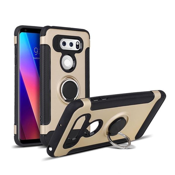 

for lg aristo 2 ring car phone holder kickstand case magnetic cellphone cover for zte blade zmax pro 2 with oppbag
