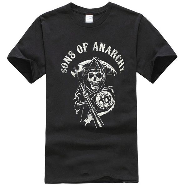 

sons of anarchy reaper logo men's black t-shirt s-xxxl