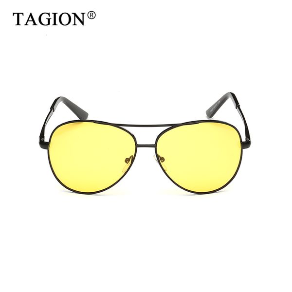 

sunglasses 2021 tagion classical pilot night vision polarized men's car driving lenses 0623, White;black
