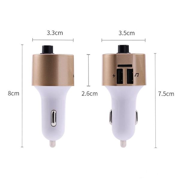 

wireless bluetooth fm transmitter modulator car radio adapter mp3 player 3.1a dual usb charger handscar kit style