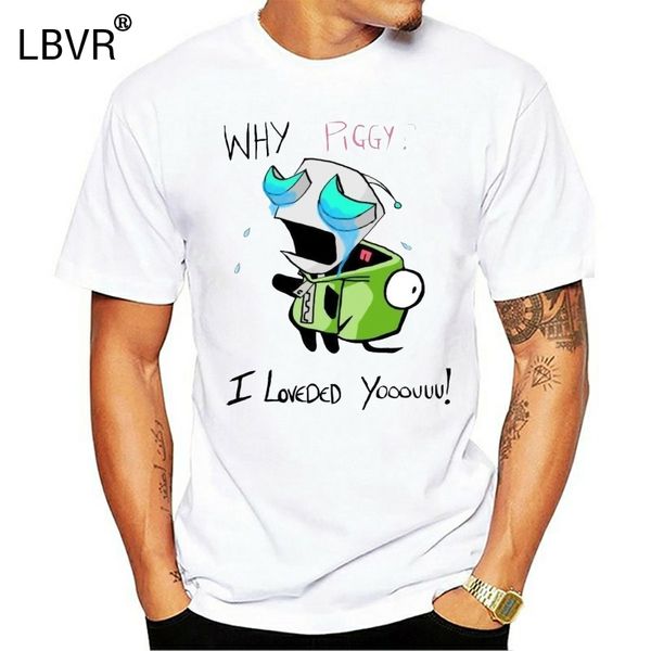 

футболка tpiss piggy i love u классный футболки для мужчин invader zim