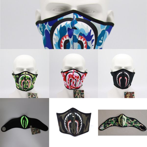 

shark mask unisex printed лица anti-пыли для лица маски моющиеся дышите рот муфельной открытый 9smr1