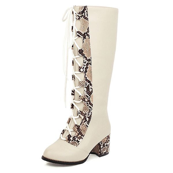 

women's rubber boots booties ladies low heels booties round toe snake print big size shoes woman rain high heel large, Black