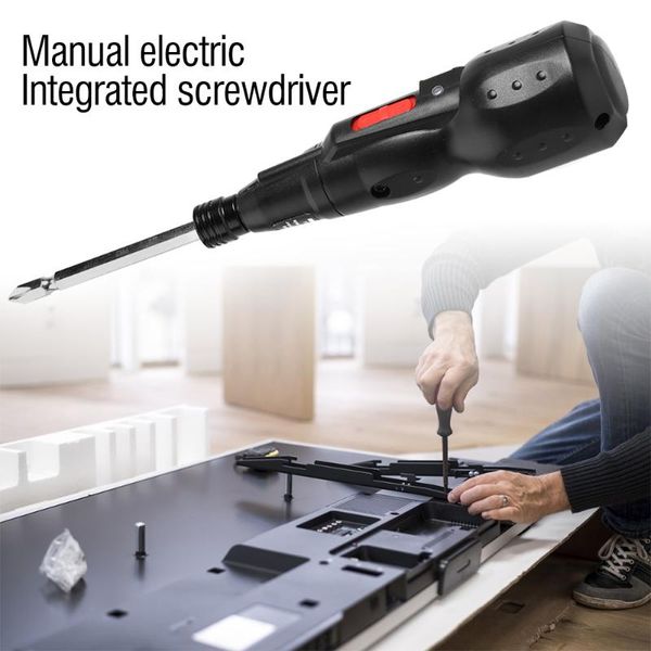 

5 в 1 ручной электрический встроенный отвертка bit kit питания дрель ручной инструмент со светодиодной подсветкой для рыхления затяжки винт