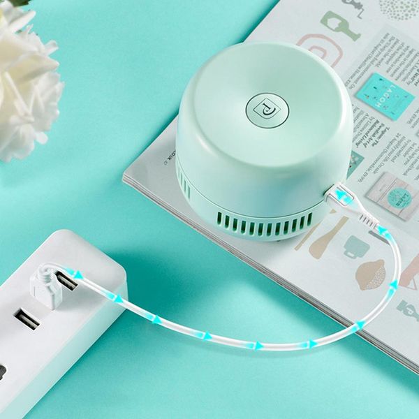 

useful deskvacuum cleaner small size clean scraps machine portable dust collector for notebook computer keyboard green