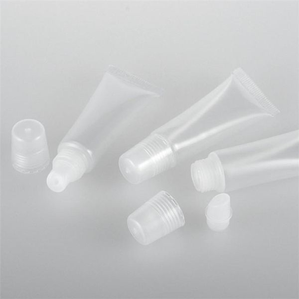 

wholesale 5ml 8ml clear plastic empty refillable soft tubes balm lip lipstick gloss bottle cosmetic containers makeup box