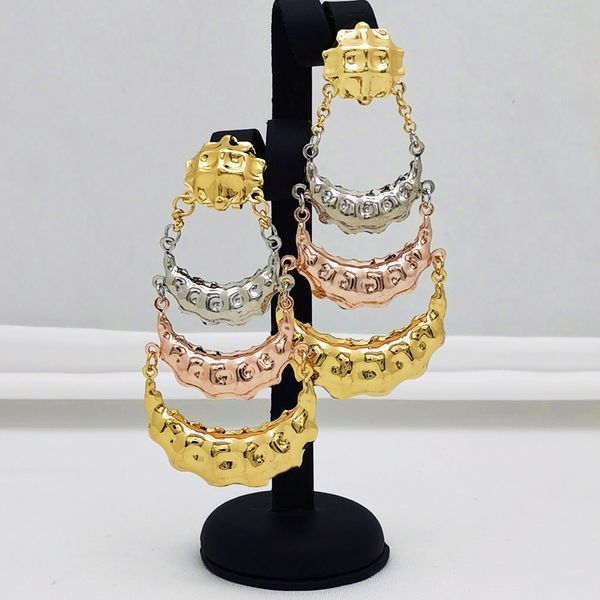 

earrings for women dubai gold big earrings african bride long drop earrings 200923, Silver