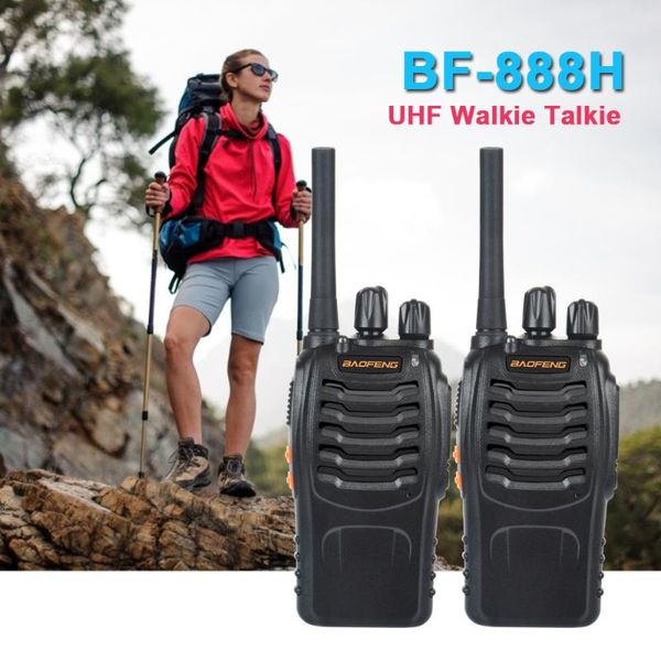 

walkie talkie uhf baofeng bf-888h 400-470mhz 16ch vox paired portable two way radio 2pcs with usb battery charger