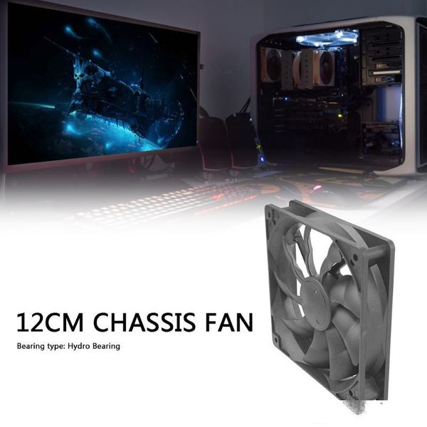 

12cm silent chassis cooling fan dc 12v computer pc case quiet cooler radiator for computer case classic texture accessaries