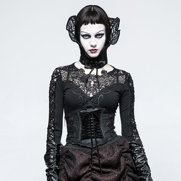 

steampunk women gothic lolitia gridle stage performance black cosplay bodycon belt, Black;brown