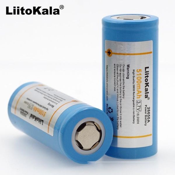 

rechargeable batteries 2pcs liitokala 26650-55a 5000mah 26650 li-ion 3.7v rechargeable battery for flashlight 20a 3.6v power
