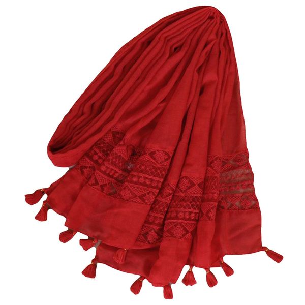 

2020 women fashion plain lace floral patchwork viscose shawl scarf laser cut long size muslim hijab wrap snood, Blue;gray