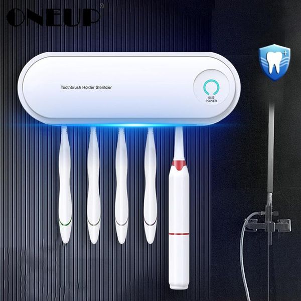 

oneup disinfection toothbrush holder automatic uv sterilization drying toothbrush healthy home sterilizer bathroom accessories t200506