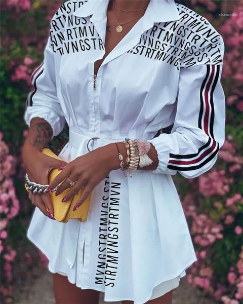 

рубашки повседневный лоскутная с длинным рукавом тонкий блузы осень элегантный кардиган отворотом шеи женская одежда письмо печати женщины, White