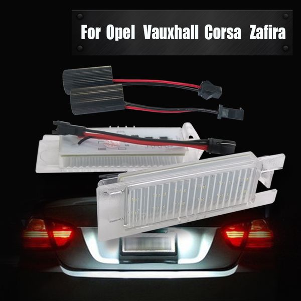 

2pcs led license plate lights number lamp for vauxhall astra h j corsa c d insignia tigra b twinvectra c zafira b opc