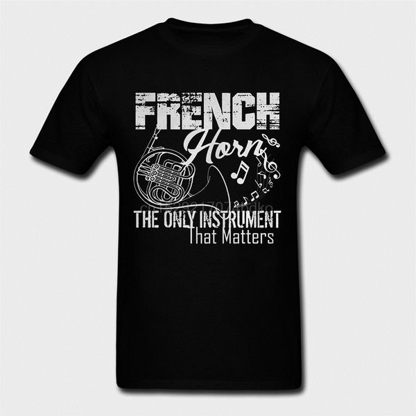 

men tshirt french horn shirt cool women t-shirt tees top