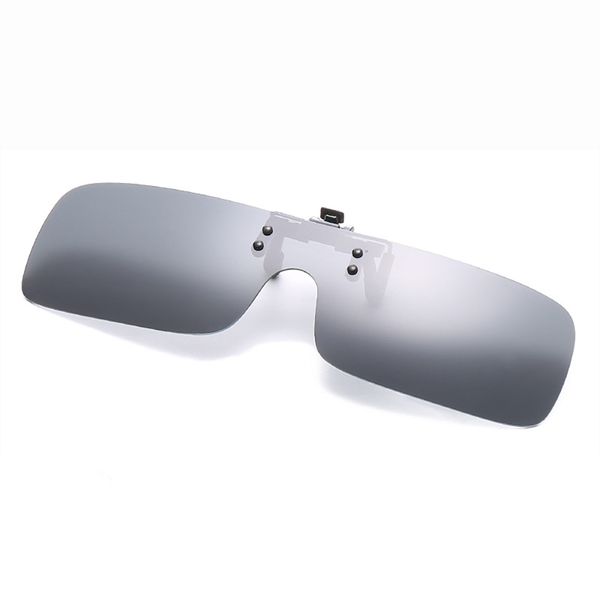 

fashion new myopia mirror clip square polarized anti uv glasses clip driving driver mirror men's outdoor spectacles, White;black