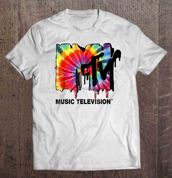 

мужчины тенниска mtv music television tie dye капельной графическая версия женщина футболка