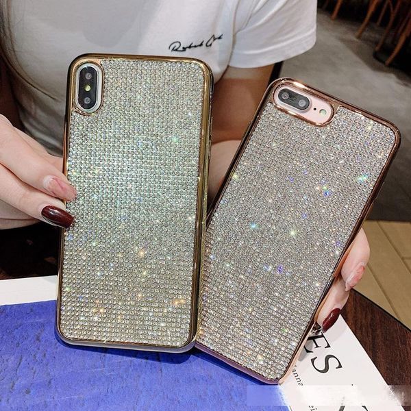 

glitter plating soft tpu full diamond bling case for oppo r9 r9s r11 r11s plus r15 k1 r17 pro vivo x9 x20 x21 x23 y85 y66 y67 y97 x21i nex