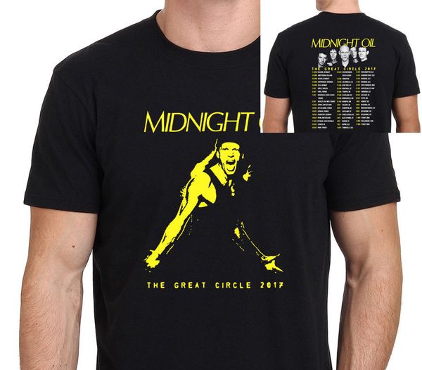 

midnight oil tour с датой 2017 футболка мужская черный размер: s-3xl100% хлопок casual трикотажное удобная ткань футболка