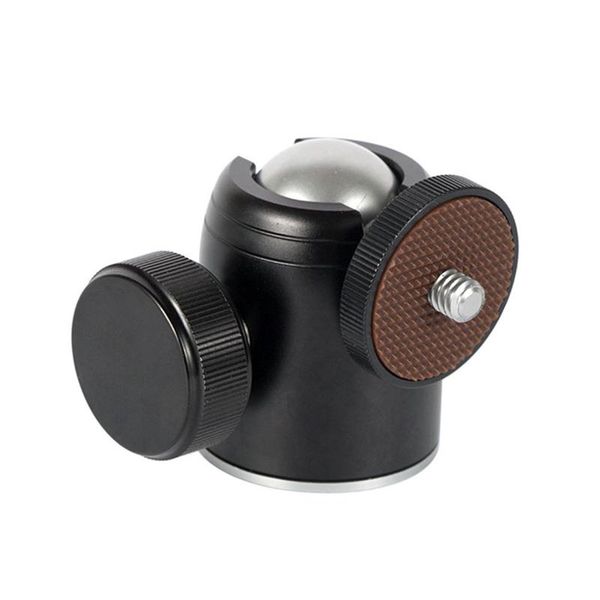 

360 degree aluminum alloy body rotating swivel mini tripod ball head with 1/4 inch screw thread base mount for lighter dslr came