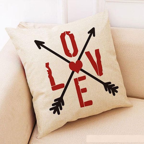 

45*45cm valentine s day cushion cover heart love gifts pillowcase festival letters pillow cover decorative throw pillow case