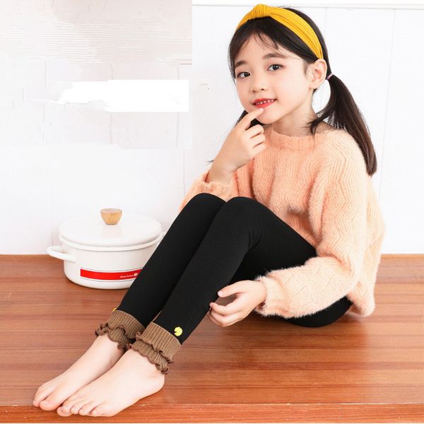 

leggings kid toddlers warm leggings baby kid girl stretchy pants trousers teen girls clothing add wool, Blue