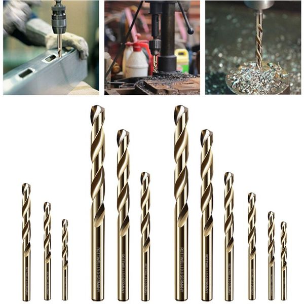 

twist drill bits set for steel metal alloy copper woodworking hole cutter tool 11ua