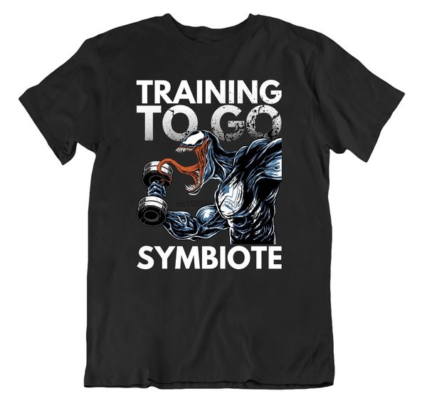 

training to go symbiote venom comedy slogan mens funny t shirt men t shirt