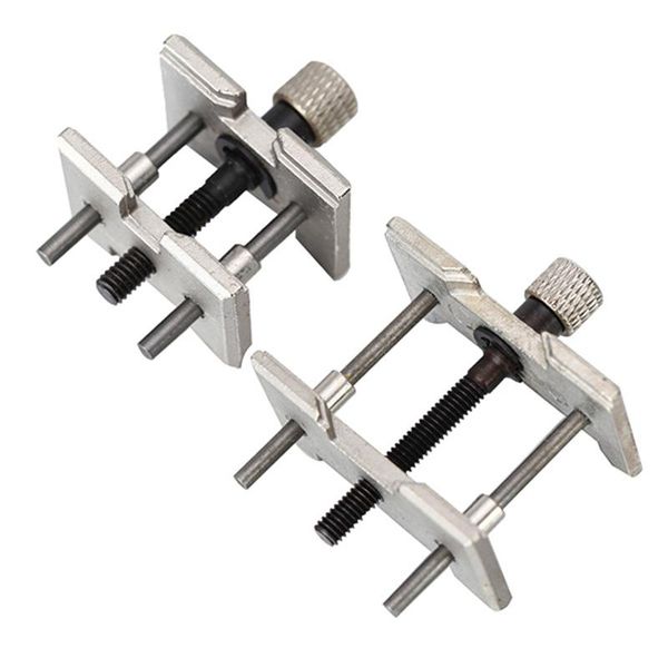 

tool parts 2 in 1 reversible watches wristwatch case fix tool movement case holder vice clamp, Black;brown