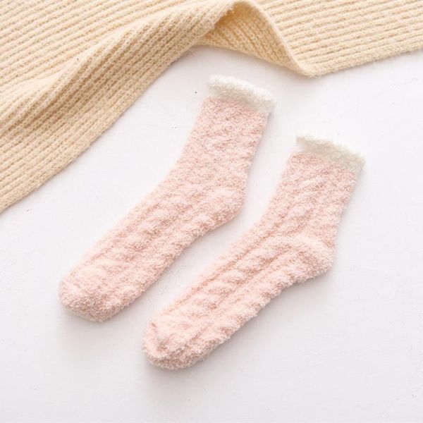 

3 pairs fluffy fuzzy women socks indoor elastic sleeping casual soft winter warm cute plush home daily floor, Blue;gray