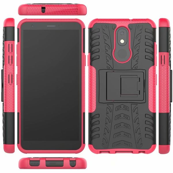 

2 in 1 comb armor hybrid impact kickstand back case for lg v50s g8x k30 q60 k50 x6 v50 g8 stylos 5 2019