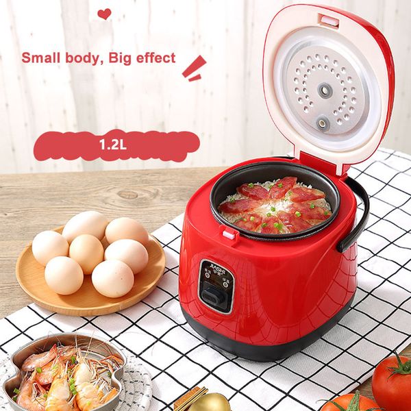 

1.2l mini electric rice cooker steamer multifunction kitchen cooking pot non-stick liner lunch box stew soup porridge 220v