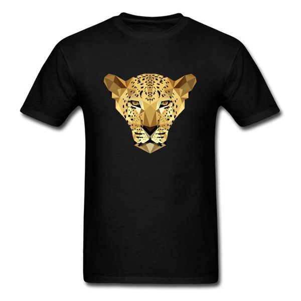 

fashion 2018 men leopard print black t shirt cotton fabric t-shirt crew neck cool designer tees custom