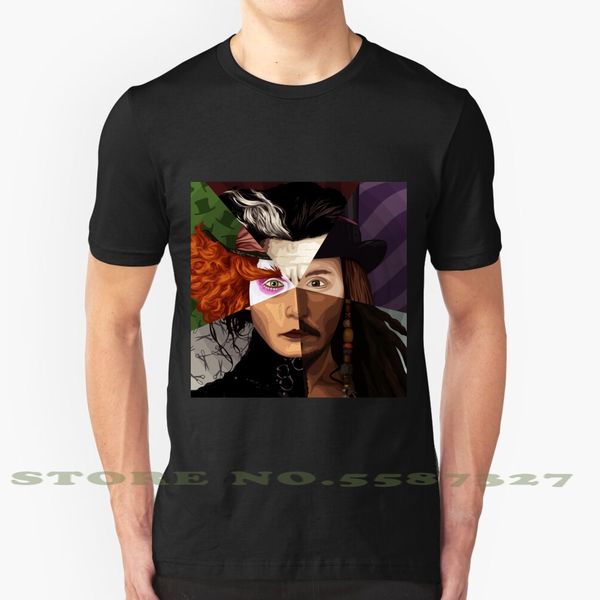 

бегство выживание прохладный дизайн модные футболки tee джонни депп mad hatter суини тодд эдвард руки-ножницы джек воробей willy
