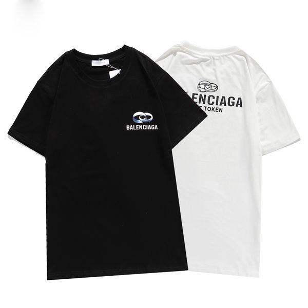 

2020 fashion men's t-shirt summer men's letter print short sleeve casual street top, White;black
