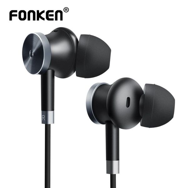 

fonken in-ear wire control earphone sport running in ear 3.5mm aux gaming with microphone for mobile phone
