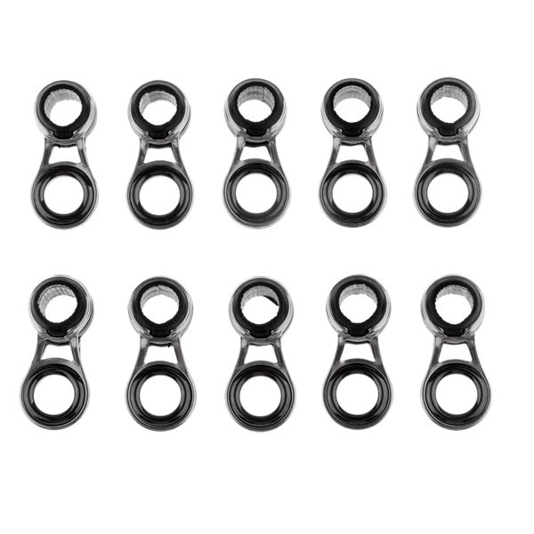 

10pcs saltwater fishing rod guide eye ring fish pole line ring rod building 6# 8# 12# 14# 16#