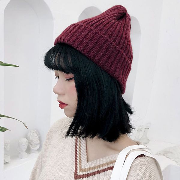 

beanie/skull caps 2021 simple wool hat children female winter cold warm gravity waterfall cap, Blue;gray