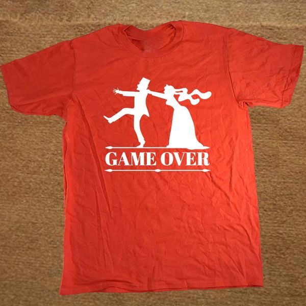 

game over bride groom bachelor bachelorette party t shirt funny tshirt mens clothing short sleeve camisetas t-shirt