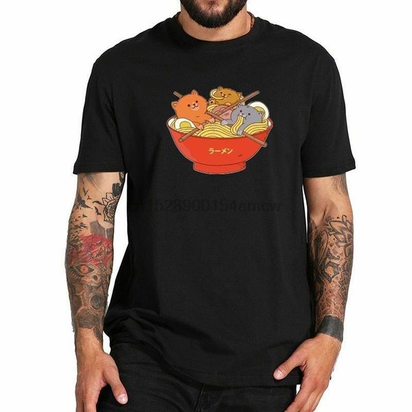 

kwaii ramen and cats noodles japanese t shirt men women cute cartoon animals