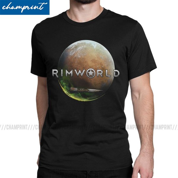 

мужская rimworld planet t shirt rim world meme игры хлопок одежда смешной короткий рукав круглый воротник тис на день рождения футболку
