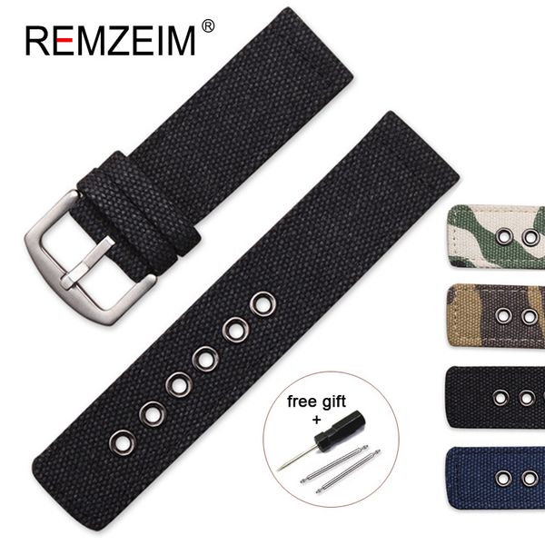 

watch bands nylon watchband 18mm 20mm 22mm 24mm canvas camouflage strap band watches bracelet montre pulseira relogio correa reloj, Black;brown