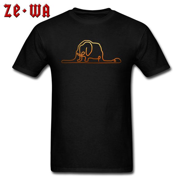 

футболка мужская шляпа слон футболка маленький принц черный tshirt минималистский пользовательские одежды high street tops хлопок тис оптова