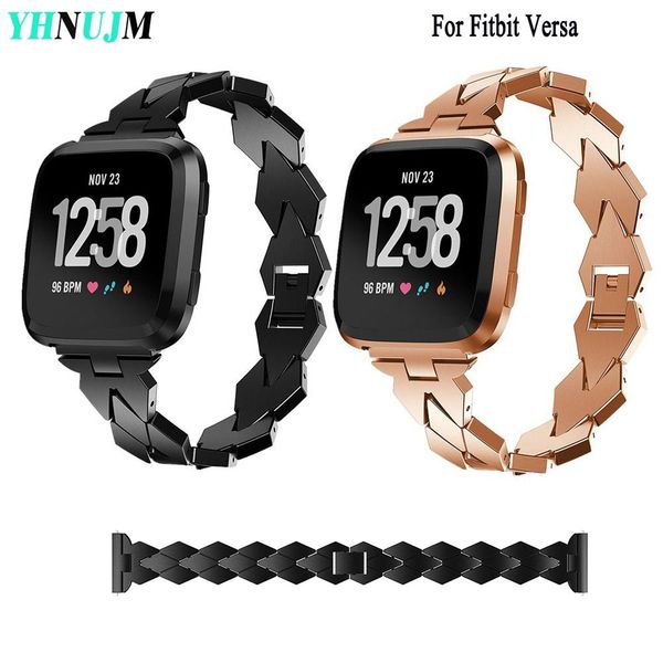 

wholesale luxury steel watch band replacement strap bracelet for fitbit versa smart watch bands